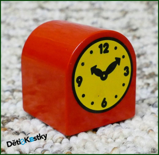 Lego® Duplo® Kostka 2x2 Červená Zakulacená - Hodiny