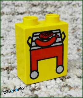 Lego® Duplo® Kostka 1x2x2 Žlutá - Gril