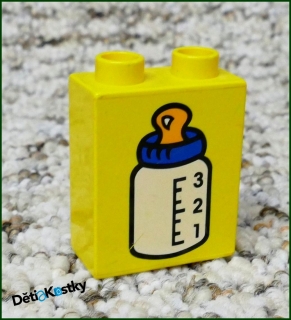 Lego® Duplo® Kostka 1x2x2 Žlutá - Láhev pro Miminka