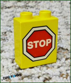 Lego® Duplo® Kostka 1x2x2 Žlutá - Stop