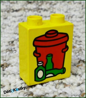 Lego® Duplo® Kostka 1x2x2 Žlutá - Popelnice