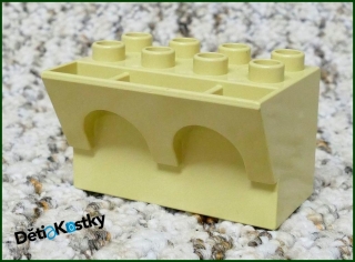 Lego® Duplo® Hradba Spodní Díl - Béžová