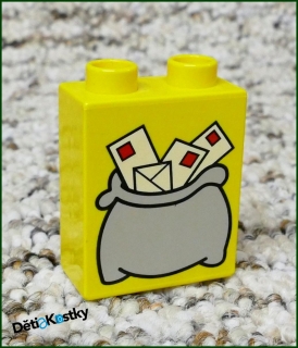 Lego® Duplo® Kostka 1x2x2 Žlutá - Brašna s Dopisy