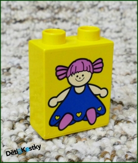 Lego® Duplo® Kostka 1x2x2 Žlutá - Holčička