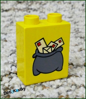 Lego® Duplo® Kostka 1x2x2 Žlutá - Brašna s Dopisy Malá