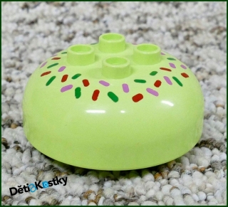 Lego® Duplo® Kostka - Kopeček Zmrzliny Světle Zelený s Tečkami