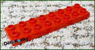 Lego® Duplo® Podložka/Destička 2x8 Červená