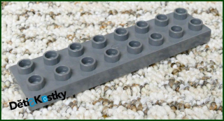 Lego® Duplo® Podložka/Destička 2x8 Tmavě Šedá