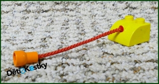 Lego® Duplo® Kostka Žlutá s Provázkem (Ocásek)