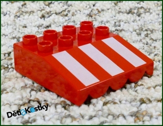 Lego® Duplo® Střecha Nízká Červená s Pruhy