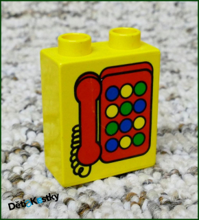 Lego® Duplo® Kostka 1x2x2 Žlutá - Barevný Telefon