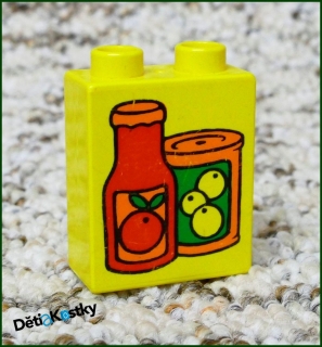 Lego® Duplo® Kostka 1x2x2 Žlutá - Zavařeniny