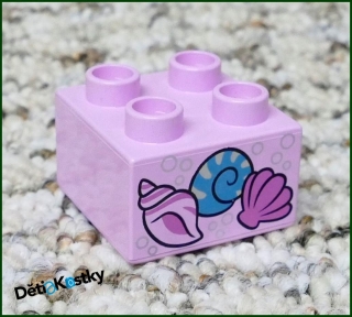 Lego® Duplo® Kostka 2x2 Růžová - Mušličky