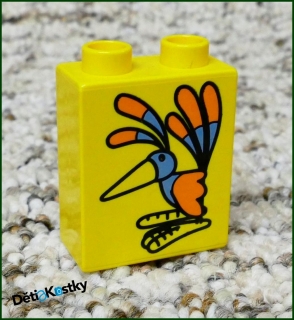 Lego® Duplo® Kostka 1x2x2 Žlutá - Ptáček