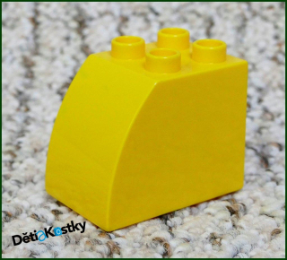Lego® Duplo® Kostka 3x2 Zkosená Zakulacená Vysoká Žlutá
