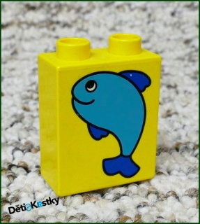 Lego® Duplo® Kostka 1x2x2 Žlutá - Ryba Tlustá