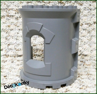 Lego® Duplo® Věž Hradu Půlkulatá - Tmavě Šedá