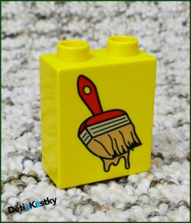 Lego® Duplo® Kostka 1x2x2 Žlutá - Štětec