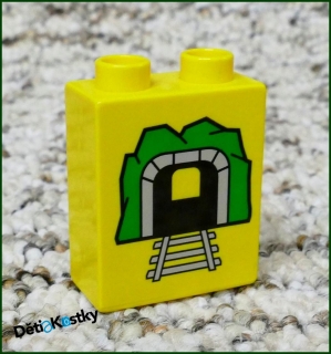 Lego® Duplo® Kostka 1x2x2 Žlutá - Tunel