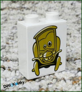 Lego® Duplo® Kostka 1x2x2 Bílá - Cars Socha