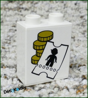 Lego® Duplo® Kostka 1x2x2 Bílá - Peníze a Účet