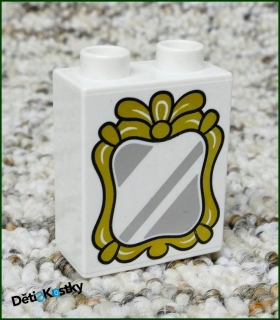 Lego® Duplo® Kostka 1x2x2 Bílá - Zrcadlo