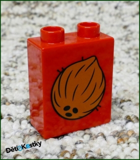 Lego® Duplo® Kostka 1x2x2 Červená - Kokos