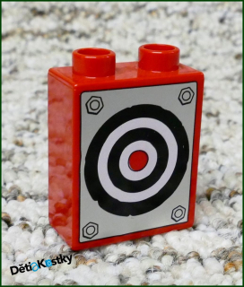 Lego® Duplo® Kostka 1x2x2 Červená - Terč