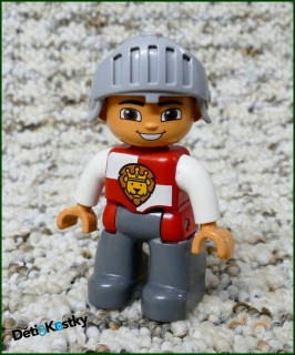 Lego® Duplo® Rytíř s Helmou Červený - Novější Typ