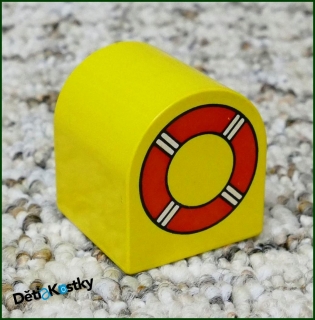 Lego® Duplo® Kostka 2x2 Půlkulatá Žlutá - Záchranný Kruh