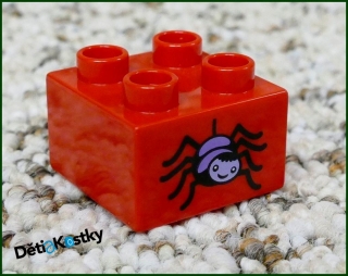 Lego® Duplo® Kostka 2x2 Červená - Pavouk