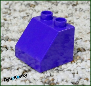 Lego® Duplo® Kostka 2x2 Zkosená Fialová