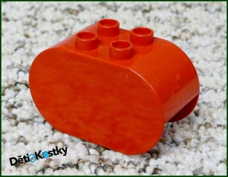 Lego® Duplo® Kostka 2x4x2 Zaoblená Červená