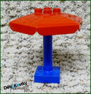 Lego® Duplo® Slunečník Velký Červený - Modrý Podstavec