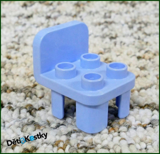 Lego® Duplo® Židlička Světle Modrá (Zaoblené Opěradlo)