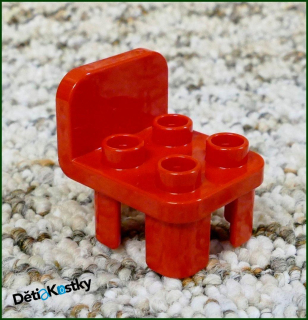 Lego® Duplo® Židlička Červená (Zaoblené Opěradlo)