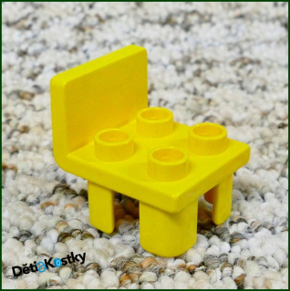 Lego® Duplo® Židlička Žlutá (Hranaté Opěradlo)