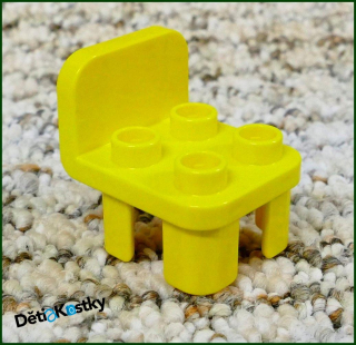 Lego® Duplo® Židlička Žlutá (Zaoblené Opěradlo)