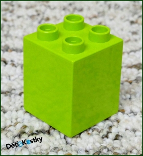 Lego® Duplo® Kostka 2x2x2 Limetka