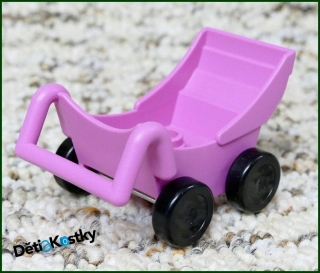 Lego® Duplo® Kočárek Růžový - Široká Černá Kola
