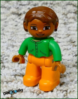 Lego® Duplo® Figurka Černoška - Zelená Košile