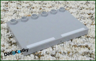 Lego® Duplo® Podložka/Destička 4x6 Světle Šedá s Proužky (Stříška/Cesta)