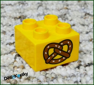 Lego® Duplo® Kostka 2x2 Světle Oranžová - Preclík