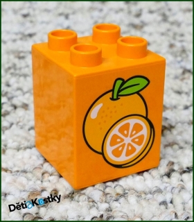 Lego® Duplo® 2x2x2 Oranžová - Pomeranč