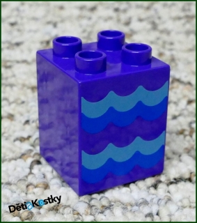 Lego® Duplo® 2x2x2 Fialová - Vlnky