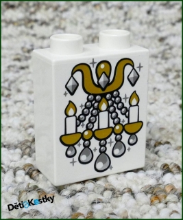 Lego® Duplo® Kostka 1x2x2 Bílá - Lustr
