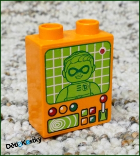 Lego® Duplo® Kostka 1x2x2 Oranžová - Monitor