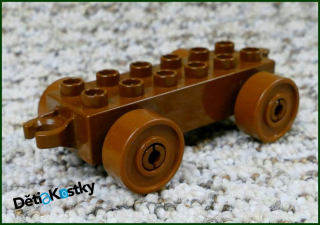Lego® Duplo® Podvozek pro Auta Hnědý (Hnědá Kola)