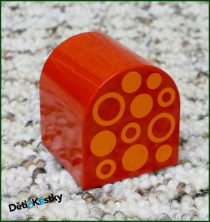 Lego® Duplo® 2x2 Zaoblená Červená s Tečkami