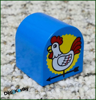 Lego® Duplo® 2x2 Zaoblená Modrá s Kohoutkem